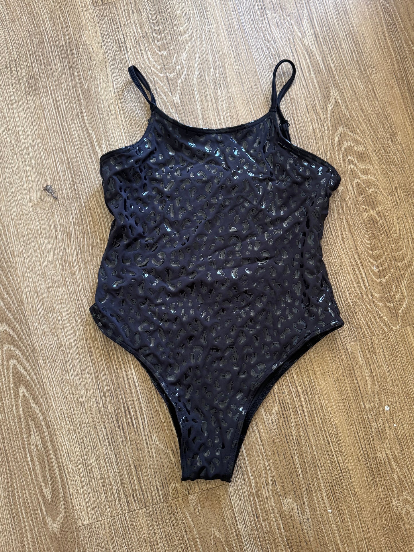 Grippy Bodysuit - Black Leopard