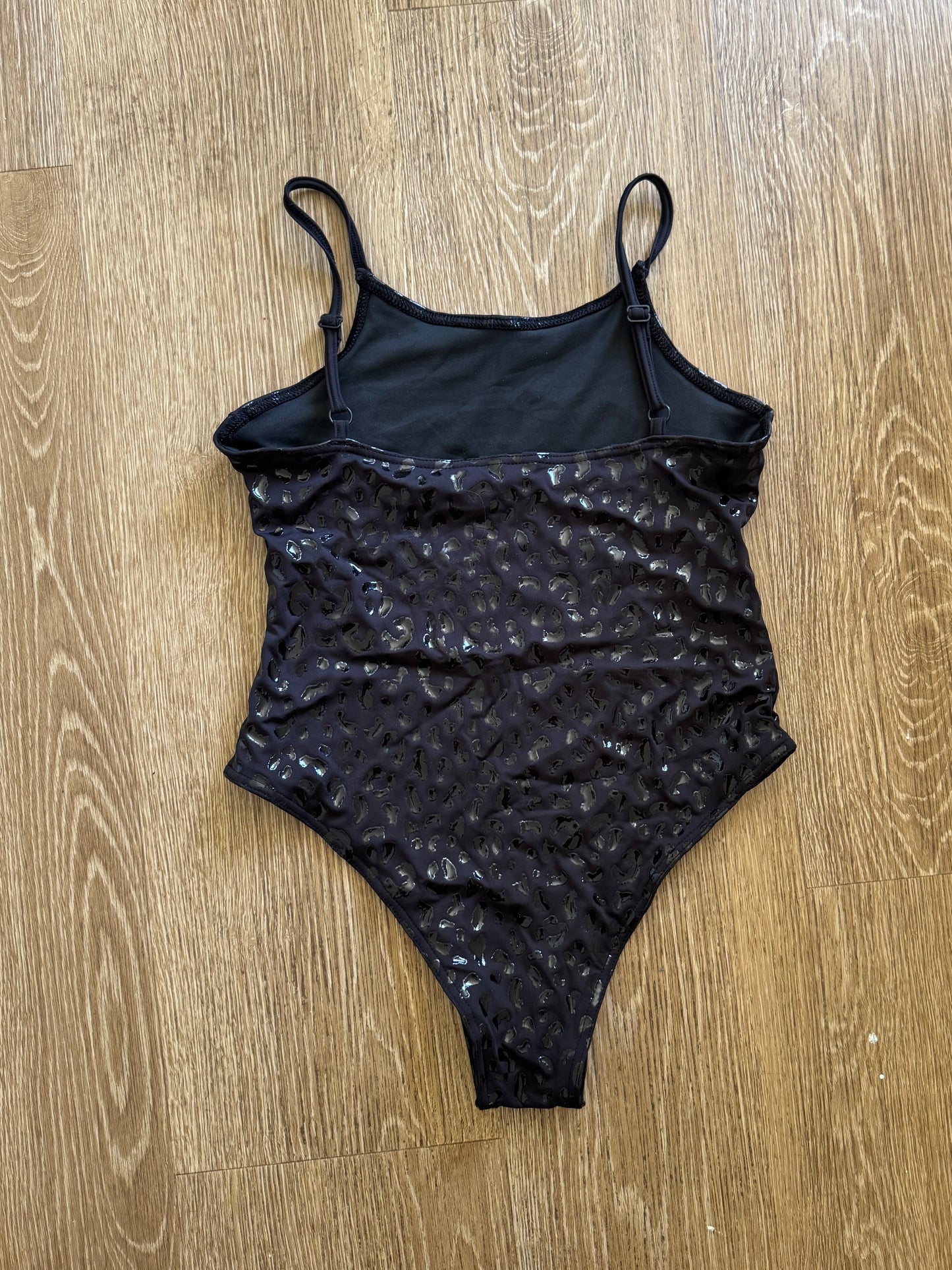 Grippy Bodysuit - Black Leopard